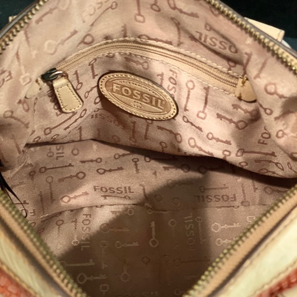 FOSSIL Maddox snakeskin bag w/rose gold hardware - Picture 4 of 5